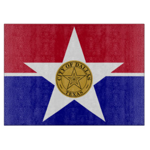 Patriotisk styckningsdel med Flagga Dallas