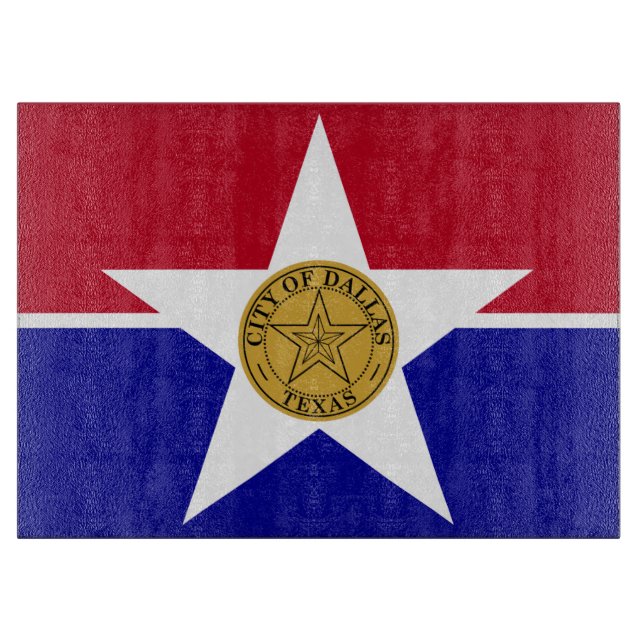 Patriotisk styckningsdel med Flagga Dallas (Framsidan)