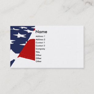 Patriotisk Stylized amerikanska flagganvisitkort Visitkort