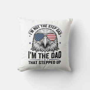 Patriotisk styvfar Örn Vintage skjorta design_1 Kudde