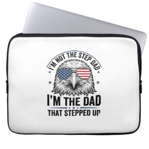 Patriotisk styvfar Örn Vintage skjorta design_1 Laptop Fodral