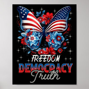 Patriotisk subtil anti-trump coquette patriotisk 4 poster
