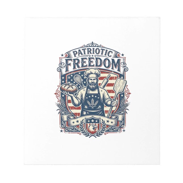 Patriotisk surdegsbagare anteckningsblock (Framsida)