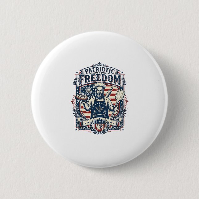 Patriotisk surdegsbagare knapp (Framsida)