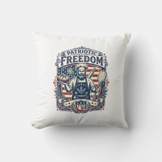 Patriotisk surdegsbagare kudde (Framsida)