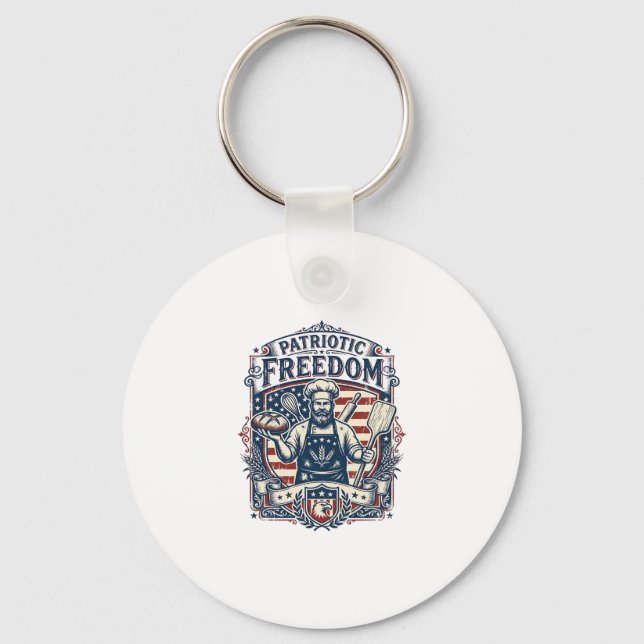 Patriotisk surdegsbagare nyckelring (Framsida)
