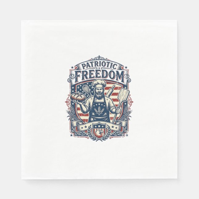 Patriotisk surdegsbagare pappersservett (Framsidan)