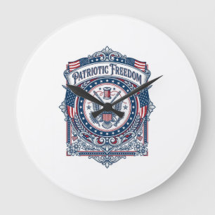 Patriotisk syklubb vektor grafisk t-shirt stor klocka