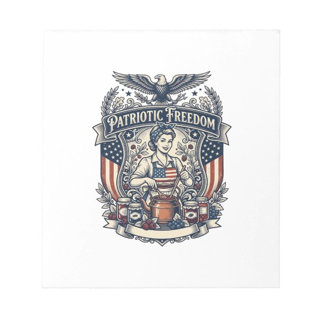 Patriotisk syltmakare anteckningsblock (Framsida)