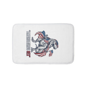Patriotisk T-Rex Amerisaurus Rex Vit Tröja Design Badrumsmatta