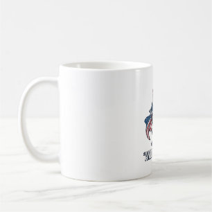 Patriotisk T-Rex Amerisaurus Rex Vit Tröja Design Kaffemugg