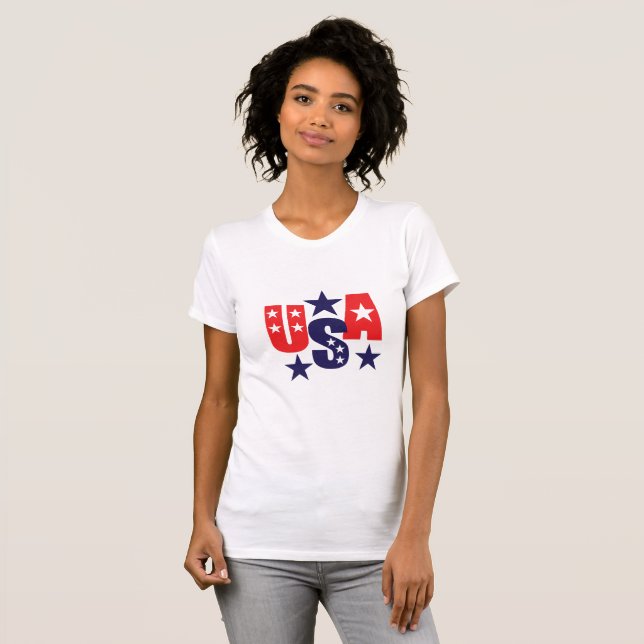 Patriotisk T-shirt för kvinnor (Hel framsida)