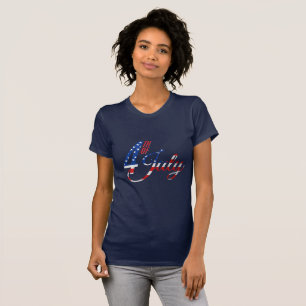 Patriotisk T-shirt för kvinnor