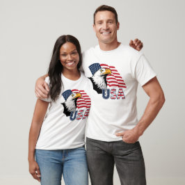 Patriotisk T-Shirt med Amerikansk Örn – Amerikansk