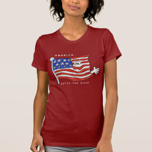 Patriotisk T skjorta för amerikanska flaggan Tröja