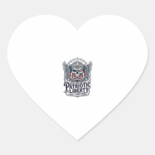 Patriotisk Taktisk Örn Skalle Militär Inspirerad S Hjärtformat Klistermärke