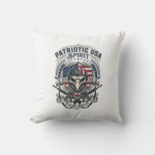 Patriotisk Taktisk Örn Skalle Militär Inspirerad S Kudde