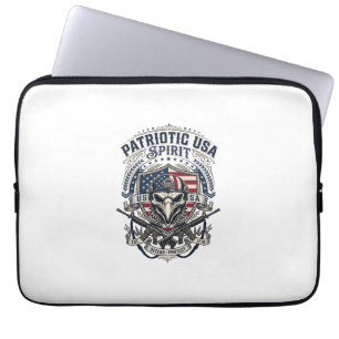 Patriotisk Taktisk Örn Skalle Militär Inspirerad S Laptop Fodral