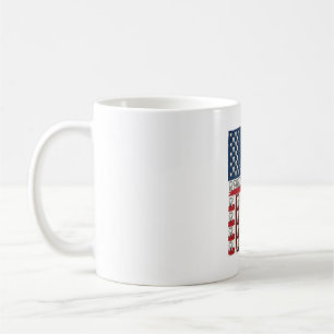 Patriotisk Tandläkare Tand Flagga Kaffemugg