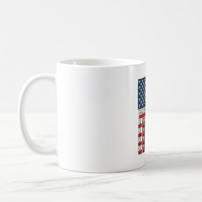Patriotisk Tandläkare Tand Flagga Kaffemugg (Vänster)