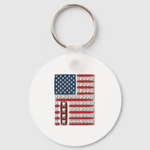 Patriotisk Tandläkare Tand Flagga Nyckelring
