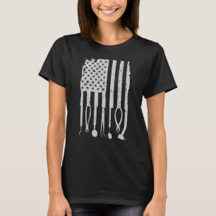 Patriotisk tandläkaretandhygienistamerikanska t shirt