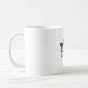 Patriotisk Tandmaskot fyrverkerier Vector Design_1 Kaffemugg