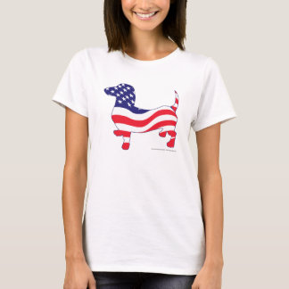 Patriotisk tax i röd vit och blått t-shirt