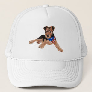 Patriotisk Terrier Valp Truckerkeps