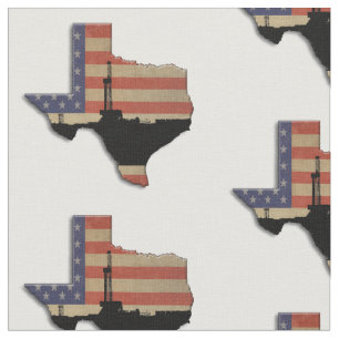 Patriotisk Texas olje- borranderigg Tyg