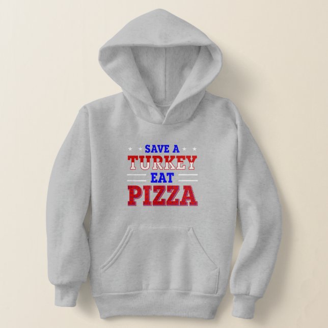 patriotisk thanksgiving spara turkey pizza t shirt (Laydown)