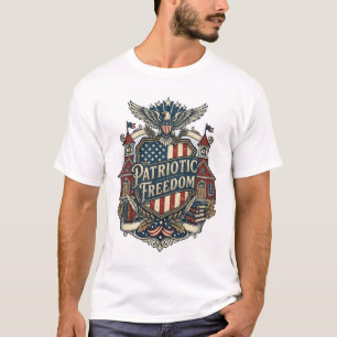 Patriotisk tillbaka till skolan vektor grafisk t-s t shirt