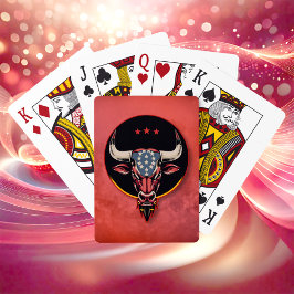 Patriotisk tjur, en amerikansk tjur. casinokort