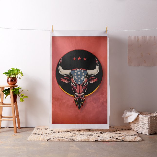 Patriotisk tjur, en amerikansk tjur. tyg (In Situ)