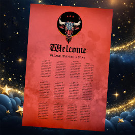 Patriotisk tjurhuvud, en amerikansk tjur. poster