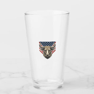 Patriotisk tjurhuvud vintage gravyr vektor konst_1 glaskopp