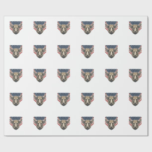 Patriotisk tjurhuvud vintage gravyr vektor konst_1 presentpapper