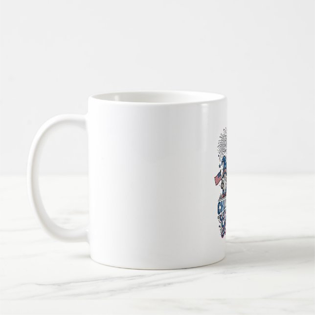 Patriotisk Tomte Chillin Med Mina Tomtar Tröja Des Kaffemugg (Vänster)