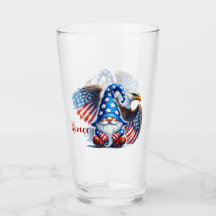 Patriotisk Tomte och Örn Americana Firande