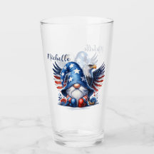 Patriotisk Tomte och Örn Americana Firande