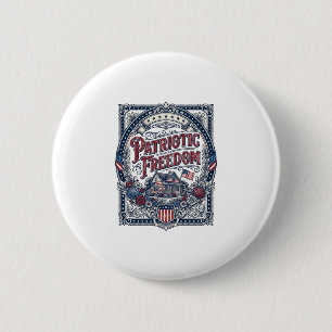 Patriotisk Trädgårds-Vektorgrafik T-Shirt Knapp