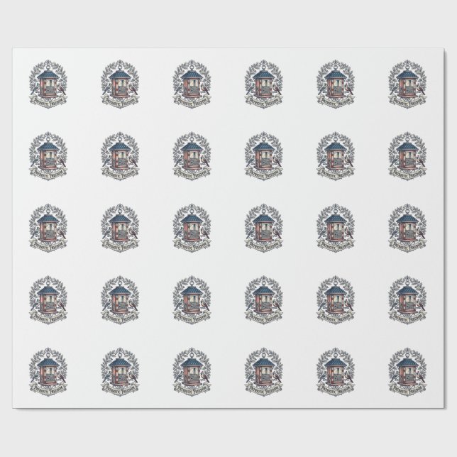 Patriotisk Trädgårdsfågelmatare Vektorgrafik T-shi Presentpapper (Platt)