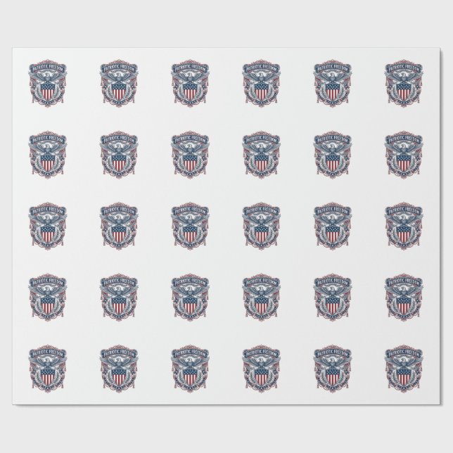 Patriotisk trädgårdsflaggstil Vektorgrafisk Tee_1 Presentpapper (Platt)