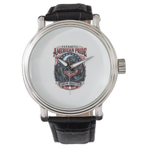 Patriotisk träskmonster Old Glory Skräckmonster P Armbandsur