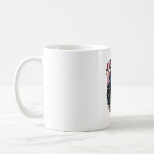 Patriotisk träskmonster Old Glory Skräckmonster P Kaffemugg