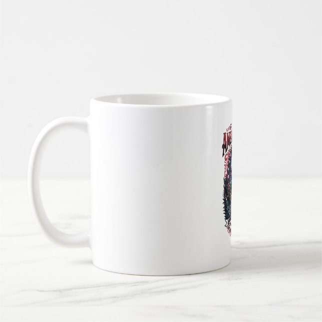 Patriotisk träskmonster Old Glory Skräckmonster P Kaffemugg (Vänster)