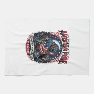 Patriotisk träskmonster Old Glory skräckmonster P Kökshandduk