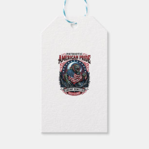 Patriotisk träskmonster Old Glory Skräckmonster P Presentetikett