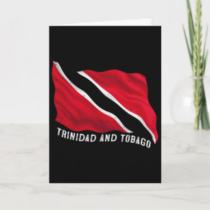 Patriotisk Trinidad och Togo flagga med distresslo Kort