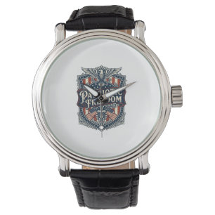 Patriotisk Tro Familj Frihet Vektor Grafisk T-Shir Armbandsur